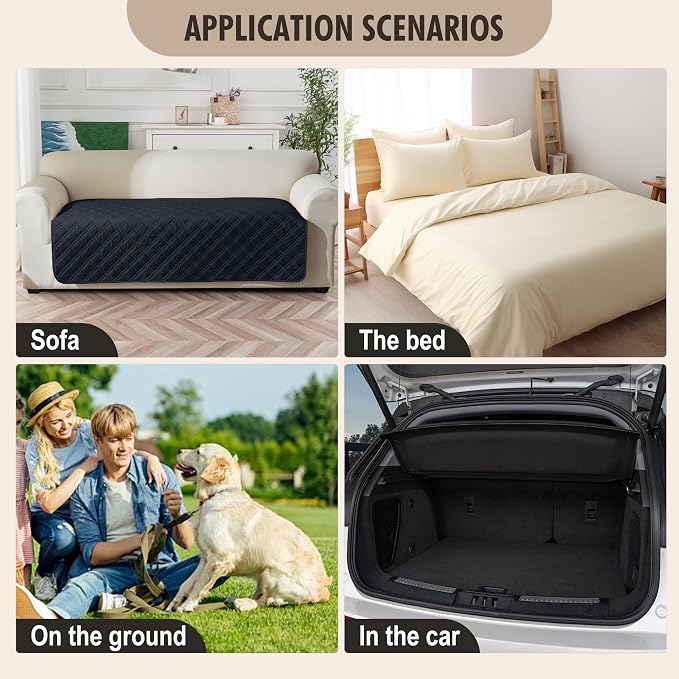 Genina Waterproof Couch Cover, Washable Anti-Slip 67 inch Sofa Covers - Image 6