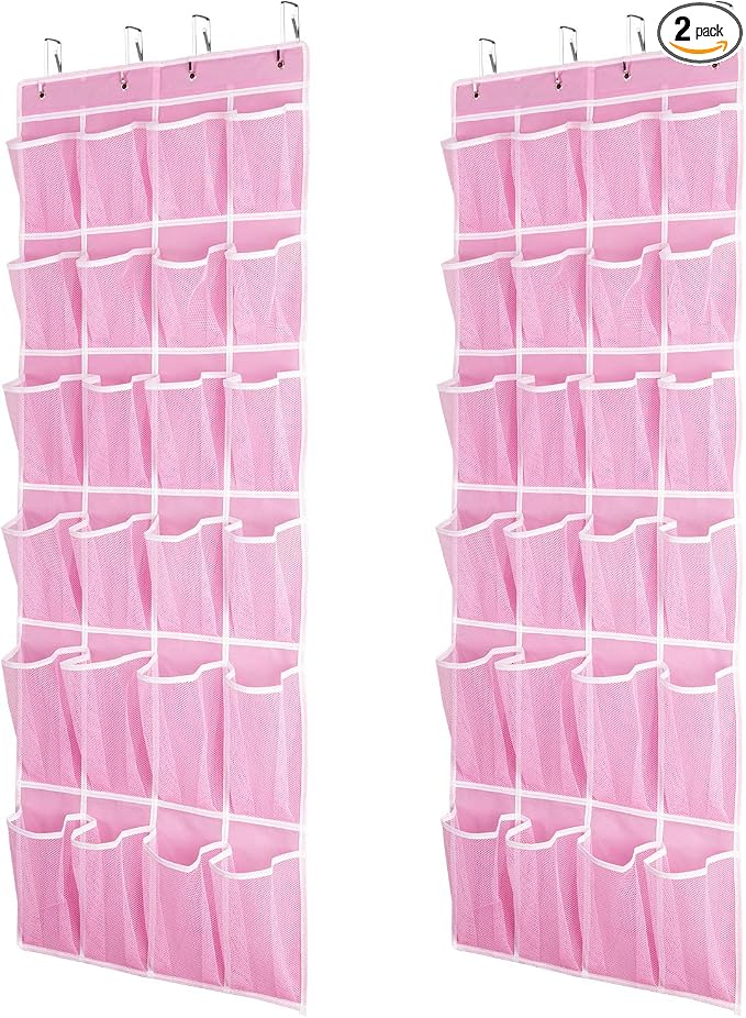SAVERHO 2 Pack Hanging Shoe Organizer，Over Door Shoe Organizer by SAVERHO