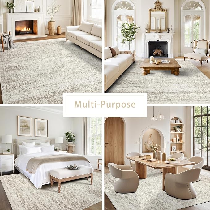 Washable Rugs 5x7 Area Rugs for Living Room, Dining Room Carpet | Ultra Soft - Image 5