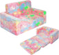 SLIGUY Kids Couch, Fold Out Kids Sofa Chair, Toddler Convertible Sofa to by SLIGUY