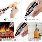 Meat Food Thermometer, Digital Candy Cooking Thermometer, Kitchen Cooking Thermometer Instant Read for BBQ Grill, Oil, Milk, Bath Water, Deep Fry, Candle Temperature