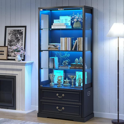 TAGELIER 67" Tall Display Cabinet by TAGELIER