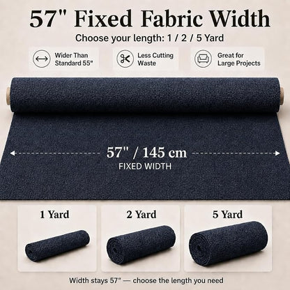 Mini Chenille Linen Blend Upholstery Fabric by the Yard, 57 Inch Wide Soft - Image 3