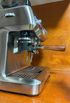Double Spout Portafilter Compatible with Breville Barista Express Touch Bambino Infuser Duo Espresso Machine - 54mm Espresso Portafilter - Double Shot Filter Basket - Accessories - Wooden