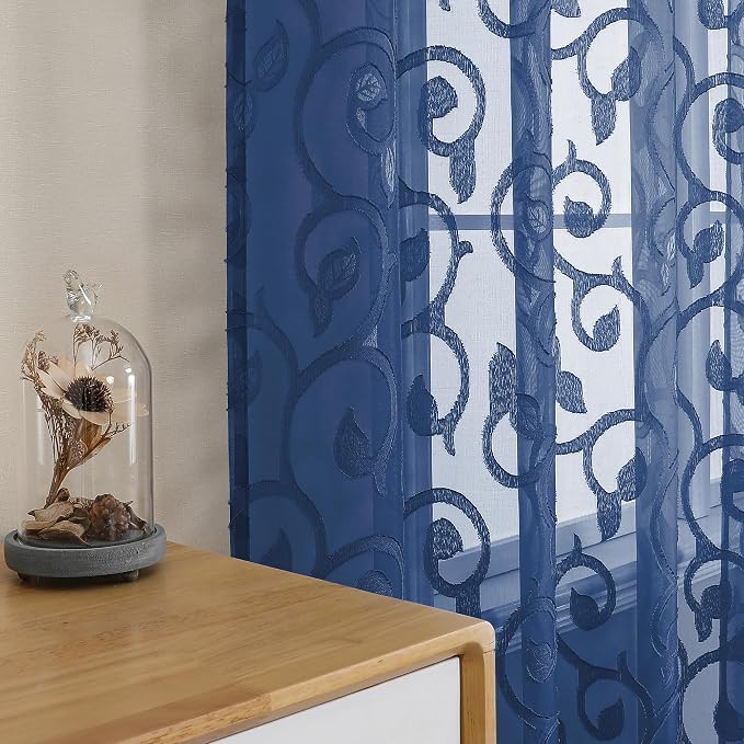 Furman Sheer Curtains 72 inches Long 2 Panels Set, Light Filtering Top Rod - Image 7