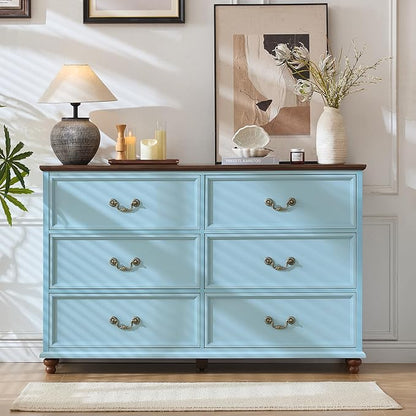 Joaxswe Farmhouse 6 Drawers Dresser - Image 8