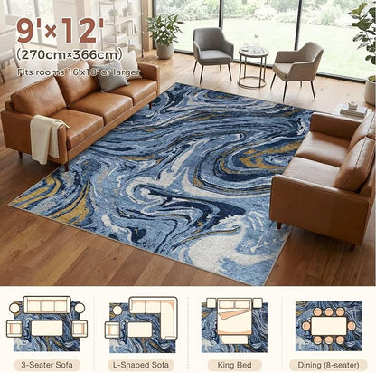 DMOYEST 9x12 Area Rug for Living Room - Image 3
