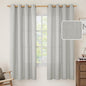 72 inch Linen Curtains for Bedroom, 52 x 72 Inch, Light Grey | Grommet by LAMIT