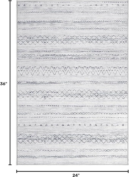cotiled Washable 2x3 Entryway Rugs: Boho Moroccan Soft Small Rug | Solve Modern - Image 2