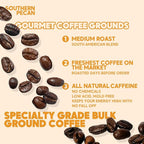 Sarasota Coffee Ground Southern Texas Butter Pecan | Medium Roast Gourmet Flavored Coffee Grounds | Low Acid, Mold Free, Specialty Grade Flavored Bulk Ground Coffee | 5lb (80 oz)