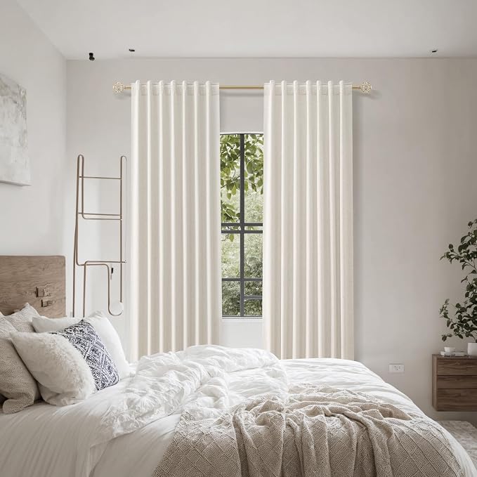 Extra Long 100% Blackout Linen Curtains - Image 9