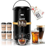 WantJoin Electric Heating Beverage Dispenser-75 Cup Hot&Cold water Urn-Stainless Steel Premium 12 L/3.2 Gallon Hot Drink Dispenser with Spigot for Coffee & Hot tea,Cold Milk,Water,Juice(Black)
