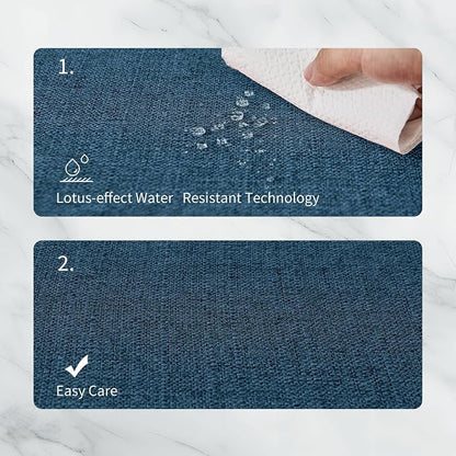 BALCONY & FALCON Placemats Set of 4 Faux Linen Cloth Place Mats Washable - Image 3