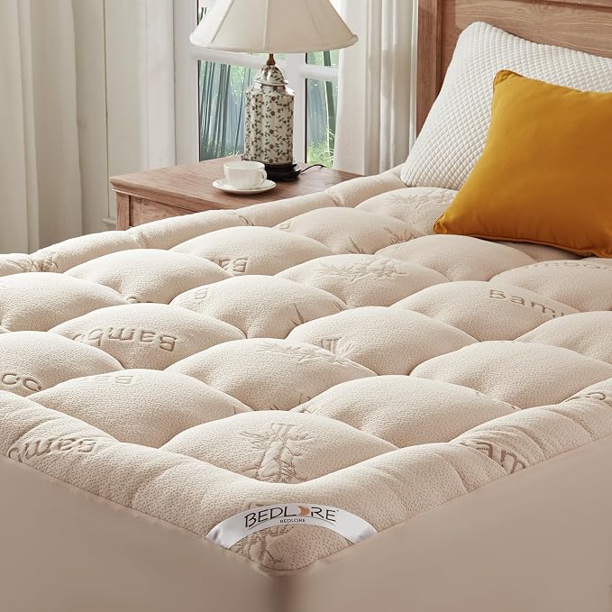 BEDLORE California King Mattress Topper Viscose Derived from Bamboo, Thick by Bedlore