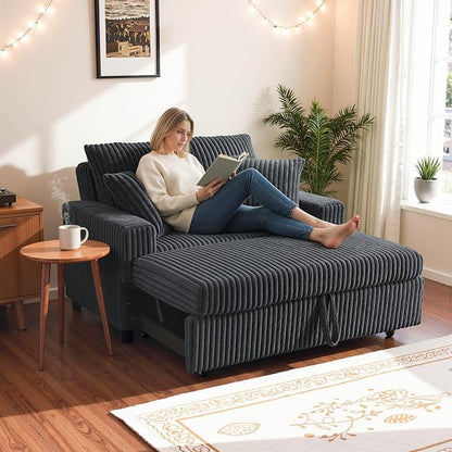3 in 1 Convertible Sofa Bed，52.8" Pull Out Couch - Image 3