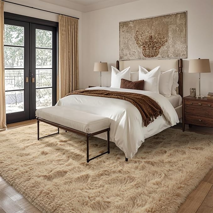 9x12 Ft Extra Large Shag Beige Rugs - Image 2