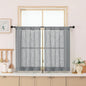 Chyhomenyc Charcoal Grey Semi Sheer Curtains 36 Inch Length, Light Filtering by Chyhomenyc