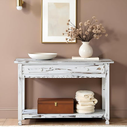Alaterre Furniture Rustic Country Cottage Console Table - Image 5