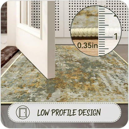 Green Rug Runners for Hallways Kitchen Non Slip Washable 2x6 Entryway Runner - Image 6