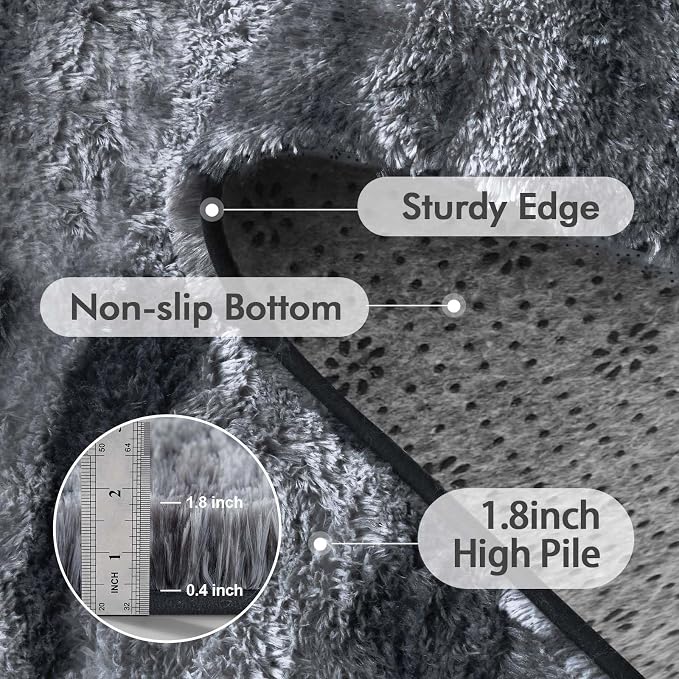 9x12 Ft Extra Large Shag Rugs for Living Room, Ultra Soft Fluffy Furry Area - Image 5