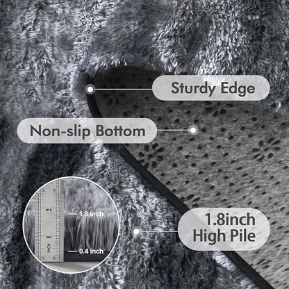 8x10 Ft Extra Large Shag Rugs for Living Room, Tie Dyed Ultra Soft Fluffy Furry - Image 5