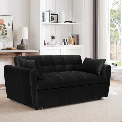 65 Inch Convertible Sleeper Sofa, 3-in-1 Sleeper Loveseat - Image 7