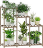 Bamworld Plant Stand Indoor Wood Plant Shelf Outdoor Tiered Plant Rack by Bamworld