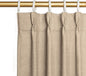 Joydeco Thick Linen Pinch Pleated Curtains 84 Inch Long 2 Panel Set by JOYDECO