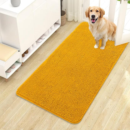 OLANLY Dog Door Mat for Muddy Paws 44x24, Super Absorbent Chenille Mud Mat | by OLANLY