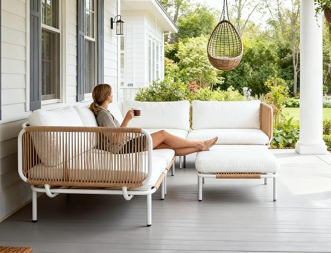 Crestlive Products Outdoor Patio Furniture Set, 6 Seater Modular Oversized - Image 2