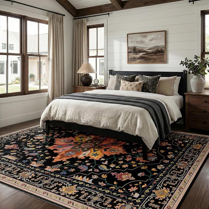 RELEANY Washable Area Rug, Large 9'x12', Water Repellent, Pet Friendly - Image 2