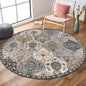 Lahome Moroccan Washable Round Area Rug, Soft Grey Vintage Round Rug 3ft | by Lahome