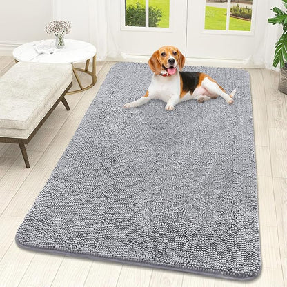 OLANLY Dog Door Mat for Muddy Paws 59x32, Super Absorbent Chenille Mud Mat | by OLANLY