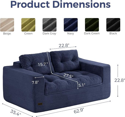 MAXYOYO 63" Loveseat Sofa Couch - Image 2
