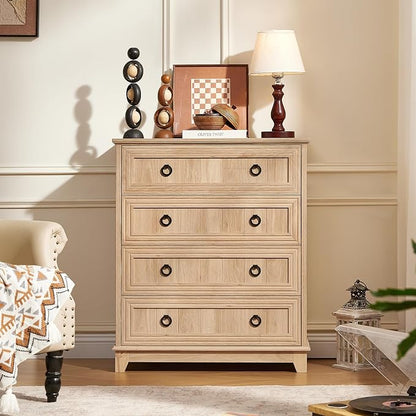 Joaxswe Farmhouse 4 Drawer Dresser - Image 3