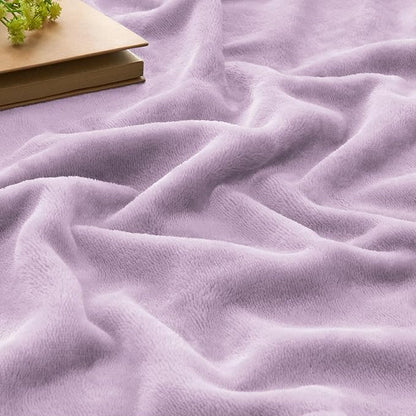 BEDELITE Fleece Blanket Soft Plush King Size Bed Blanket Lilac 108"x90" | Ultra - Image 4