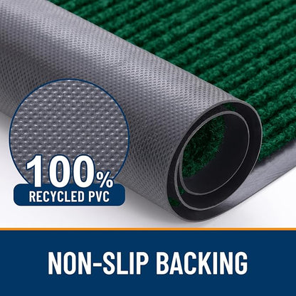 OLANLY 2-Pack Front Door Mats 33x21, Waterproof Heavy-Duty Doormats | Green - Image 3