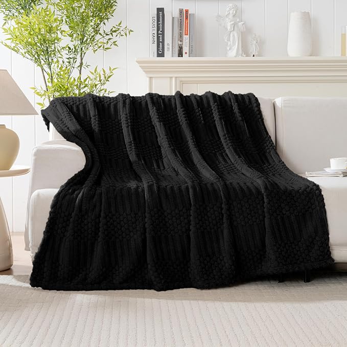 Black Throw Blanket - Image 2