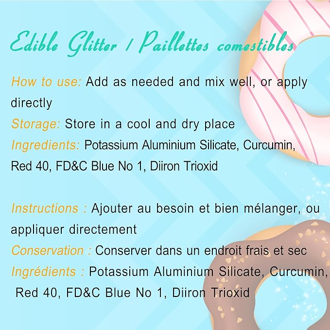 Edible Glitter - 30g Edible Luster Dust Metallic Food Grade Coloring Glitter for Drinks, Cake Decorating, Baking - Edible Dust Powder Shimmer Sprinkle Powder for Icing, Cocktail, Wine, Candy (Red)