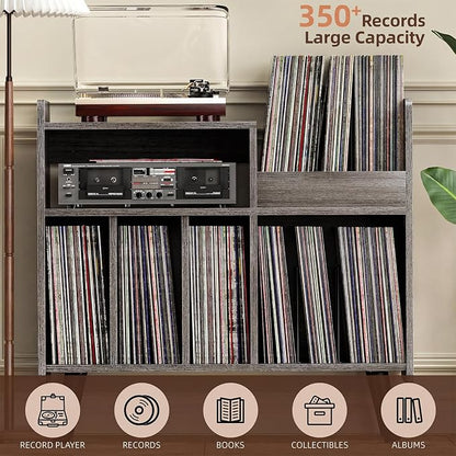 Record Player Stand, Large Record Player Table Cabinet - Image 3