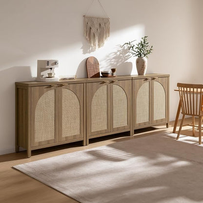 SICOTAS 68" W Rattan Sideboard Buffet Cabinet - Image 7
