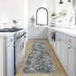 2'6''x8' Runner Rugs Washable Rug: Modern Abstract Hallway Black Carpet | by GENTDRIZZ