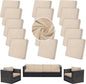 Outdoor Cushion Covers Set, Replacement by SUKAIKEQA