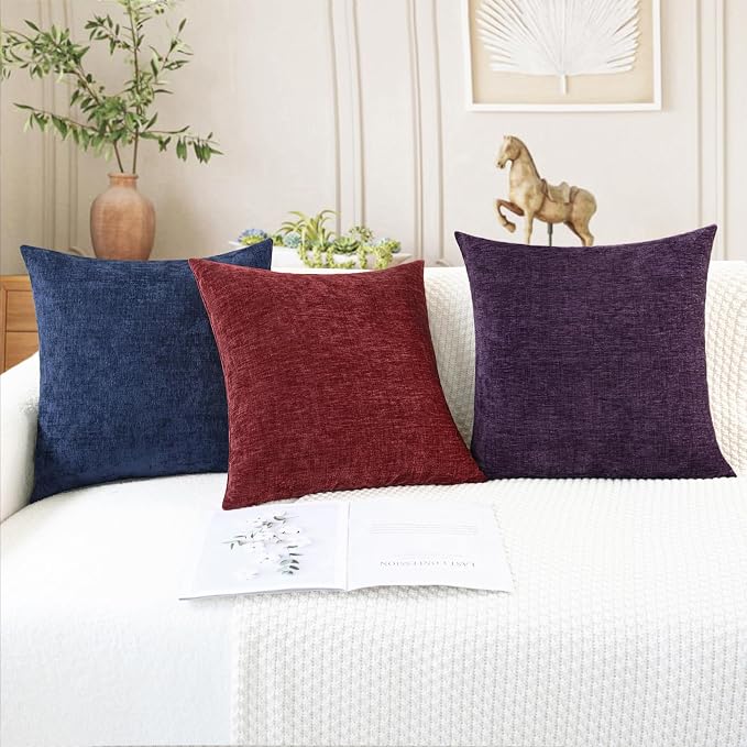 CaliTime Decorative Couch Throw Pillow Covers 16 X 16 Inches Plum Purple | Pack - Image 5