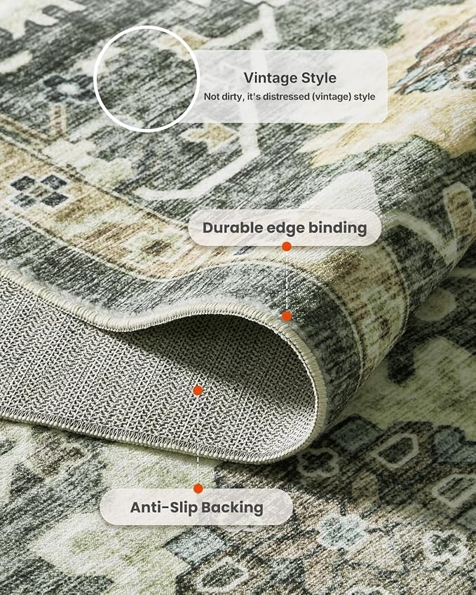 AMADA HOMEFURNISHING 6x9 Area Rugs, Vintage Rugs - Image 7
