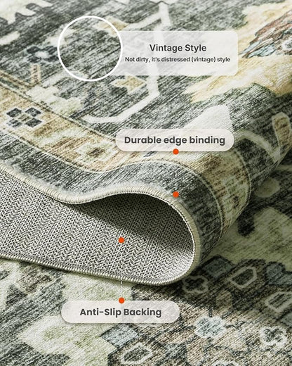 AMADA HOMEFURNISHING 6x9 Area Rugs, Vintage Rugs - Image 7