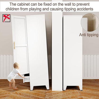 erosoei 71" H Metal Armoire Wardrobe Closet - Image 5