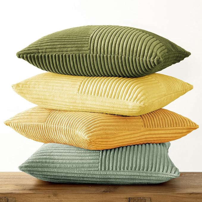 MIULEE Boho Farmhouse Spring Decorative Throw Pillow Covers 20x20 Inch 4 Packs - Image 6