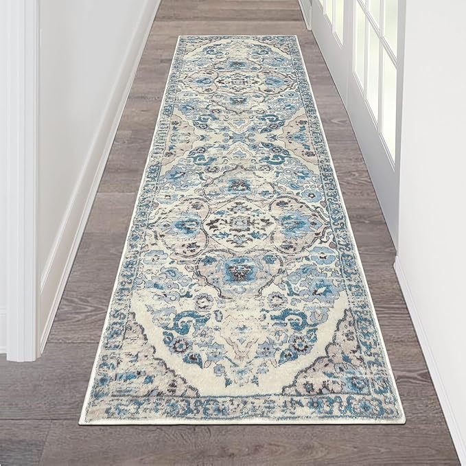 HEBE Hallway Runner Rug 2'x6', Washable Non Slip Kitchen Rug Runner | Soft Boho by HEBE