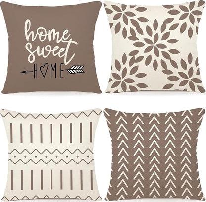 YCOLL Pillow Covers 20x20 Set of 4, Modern Sofa Throw Pillow Cover, Decorative by PillowCoversExpert